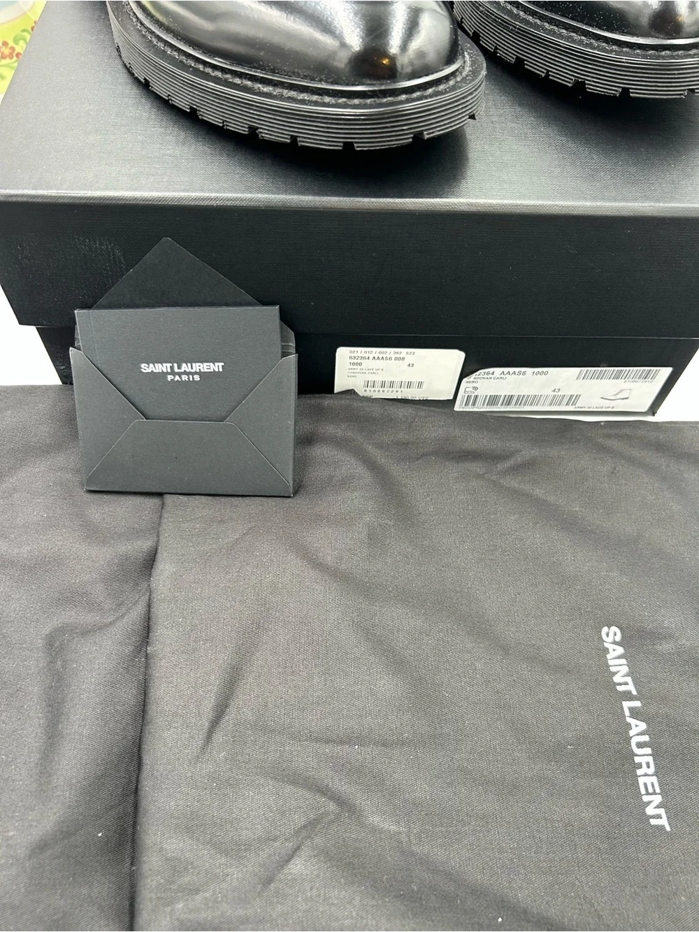 Men's Saint Laurent combat boots size 43 made in Italy NWT
